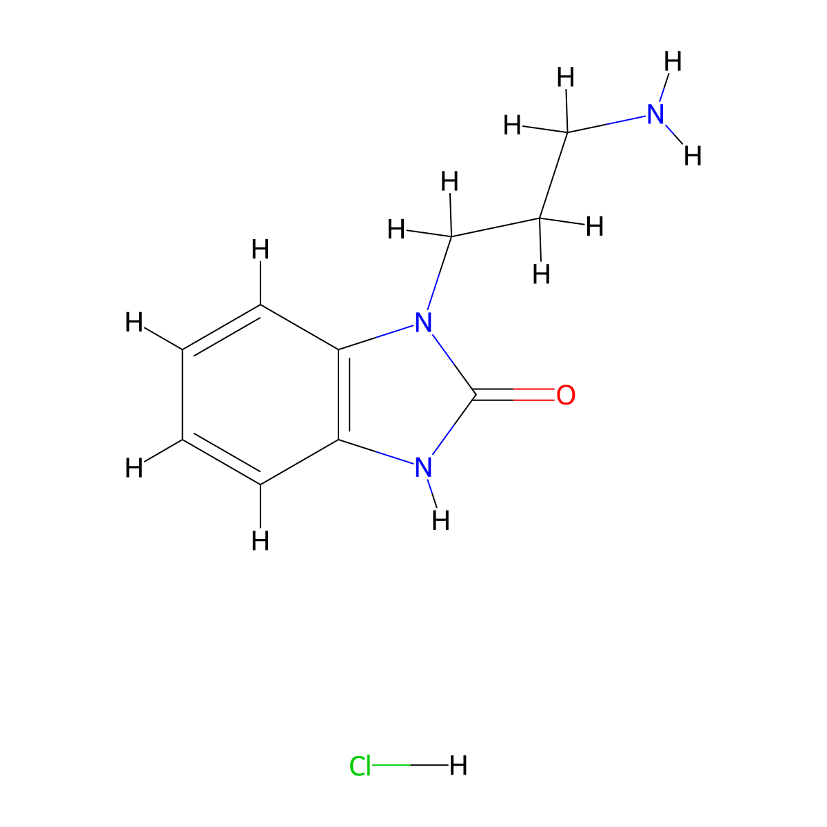 1-(3-aminopropyl)-2,3-dihydro-1H-1,3-benzodiazol-2-one hydrochloride molecular structure, CAS 64928-87-6