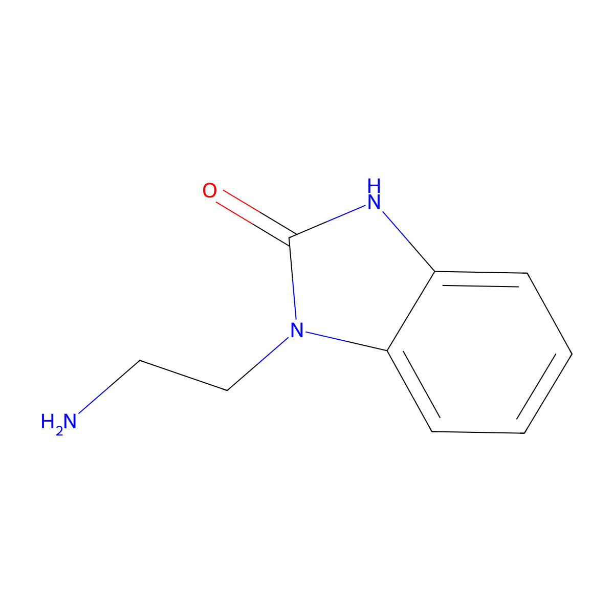 1-(2-aminoethyl)-2,3-dihydro-2-oxo-1H-benzimidazole molecular structure, CAS 64928-88-7