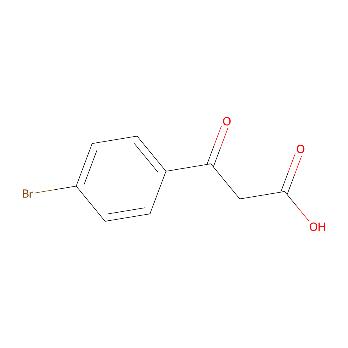 3-(4-Bromophenyl)-3-oxopropanoic acid molecular structure, CAS 64929-35-7