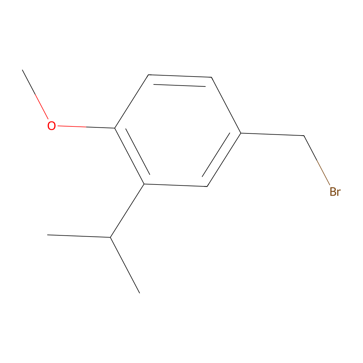 4-(Bromomethyl)-2-isopropyl-1-methoxybenzene molecular structure, CAS 64929-62-0