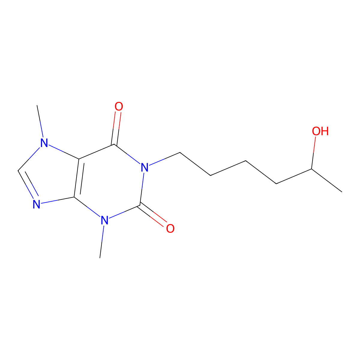 (+/-)-Lisofylline molecular structure, CAS 6493-06-7