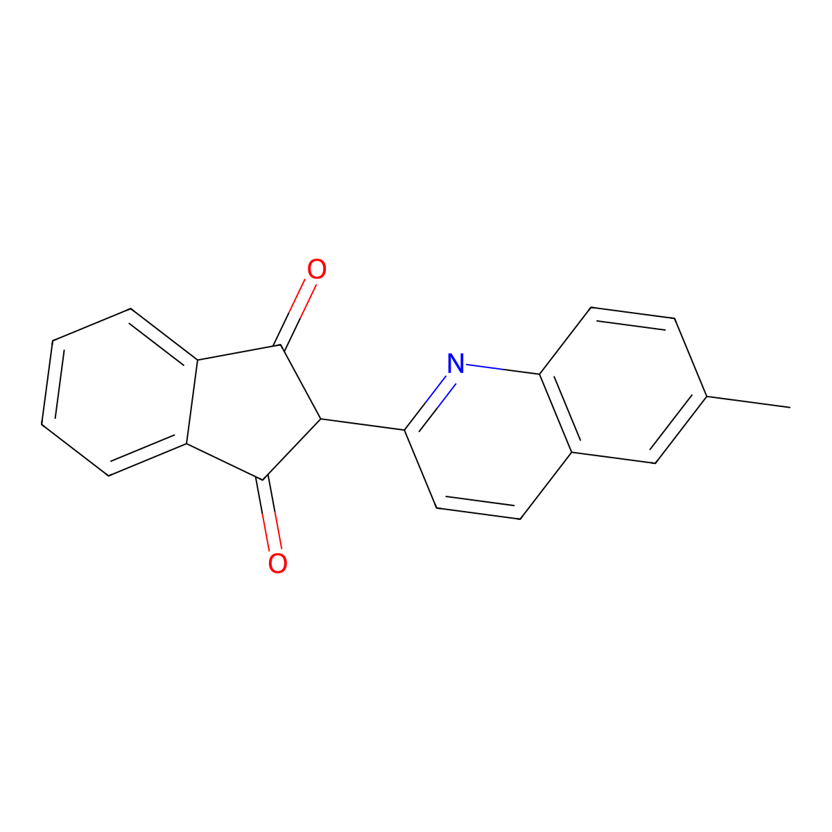 2-(6-Methyl-2-quinolyl)-1H-indene-1,3(2H)-dione molecular structure, CAS 6493-58-9