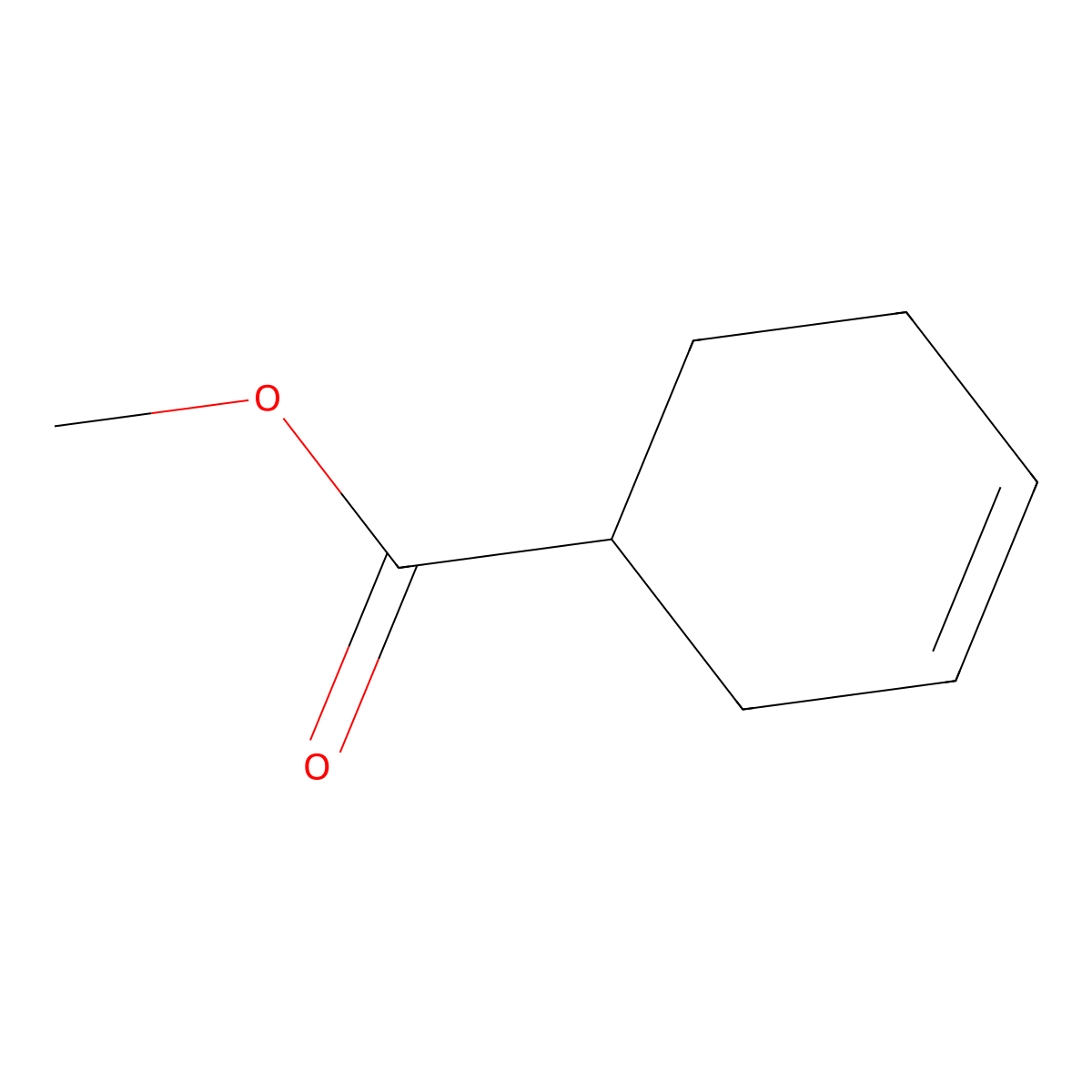 3-Cyclohexene-1-carboxylic acid, methyl ester molecular structure, CAS 6493-77-2