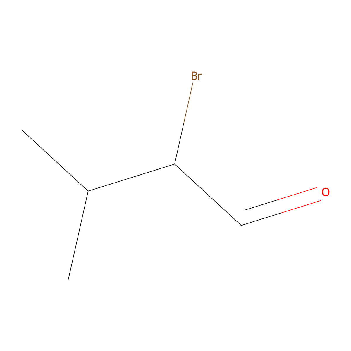 2-Bromo-3-methylbutanal molecular structure, CAS 64932-36-1