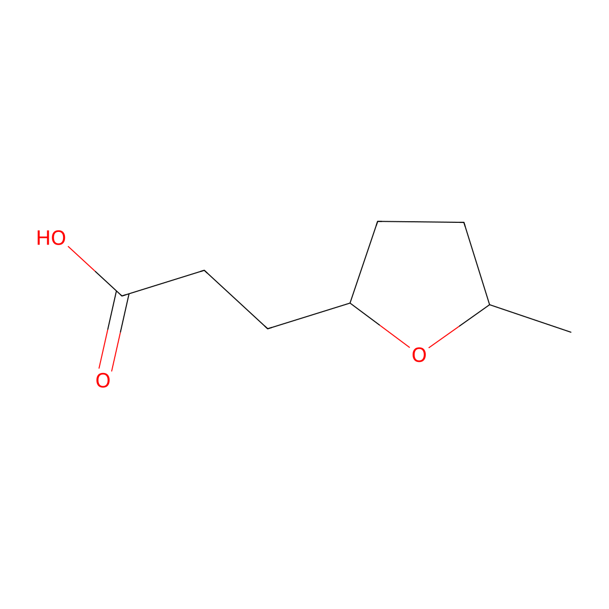 3-(5-Methyloxolan-2-yl)propanoic acid molecular structure, CAS 64935-53-1