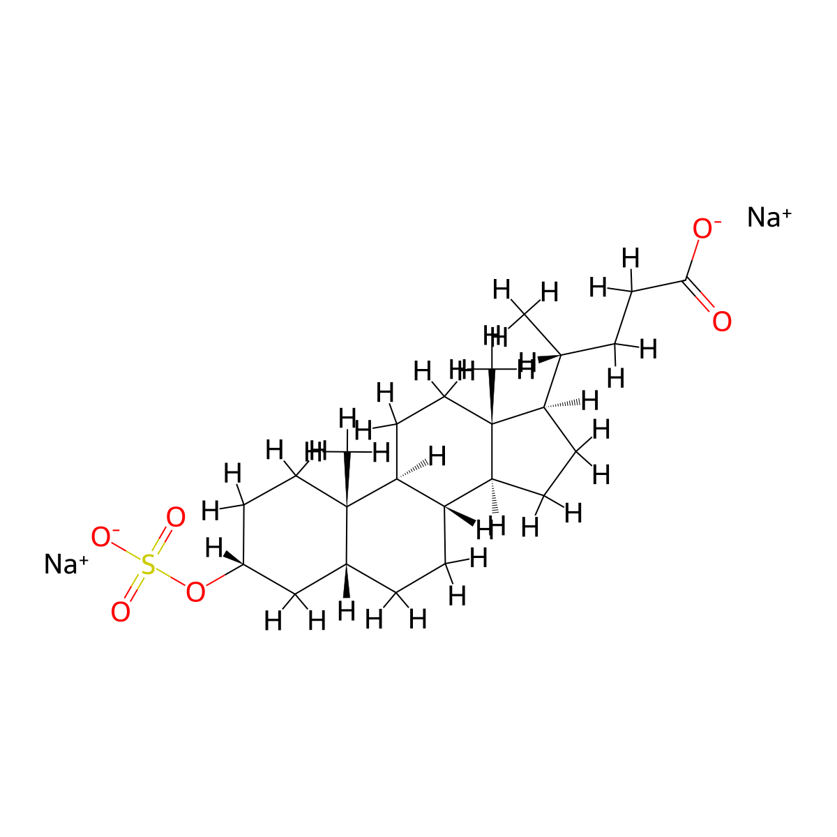 Lithocholic Sulfate Disodium Salt molecular structure, CAS 64936-81-8
