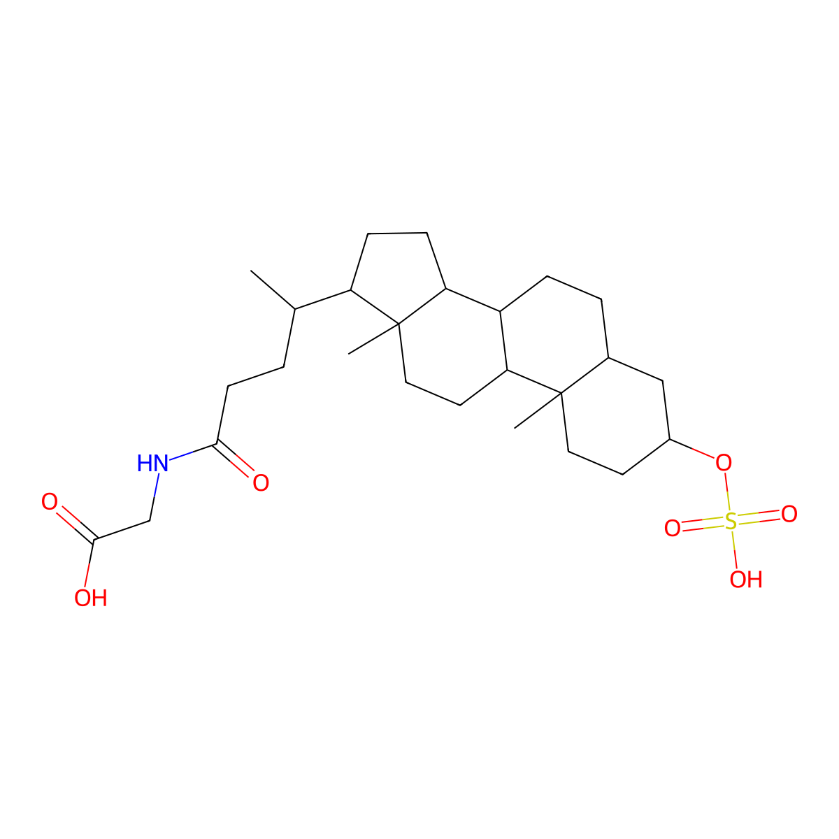 Sulfoglycolithocholic acid molecular structure, CAS 64936-82-9