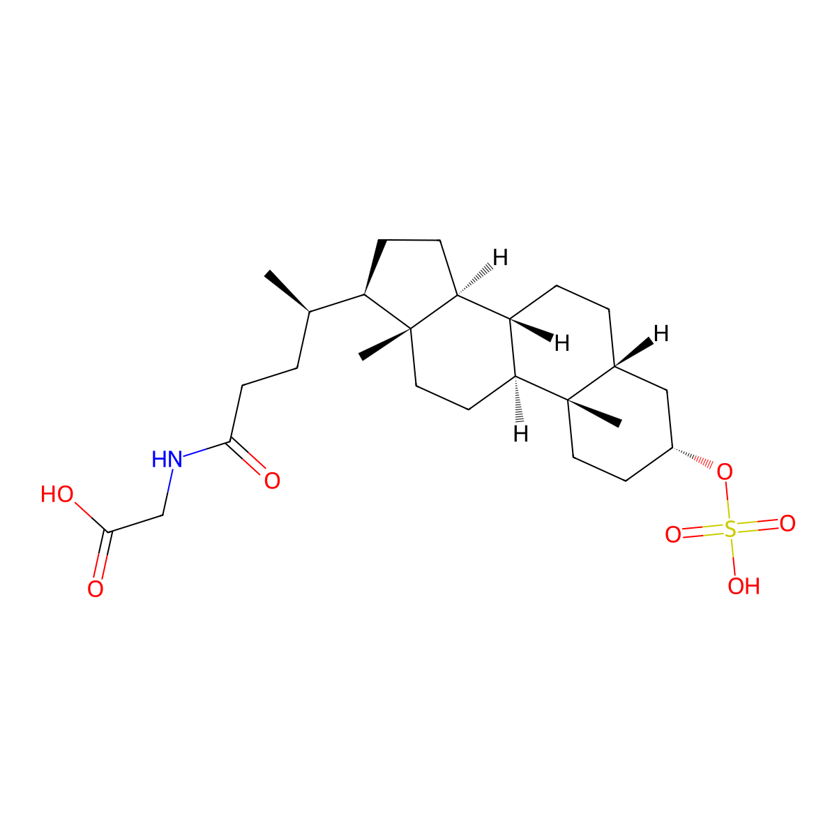 Sulfoglycolithocholic acid molecular structure, CAS 64936-82-9