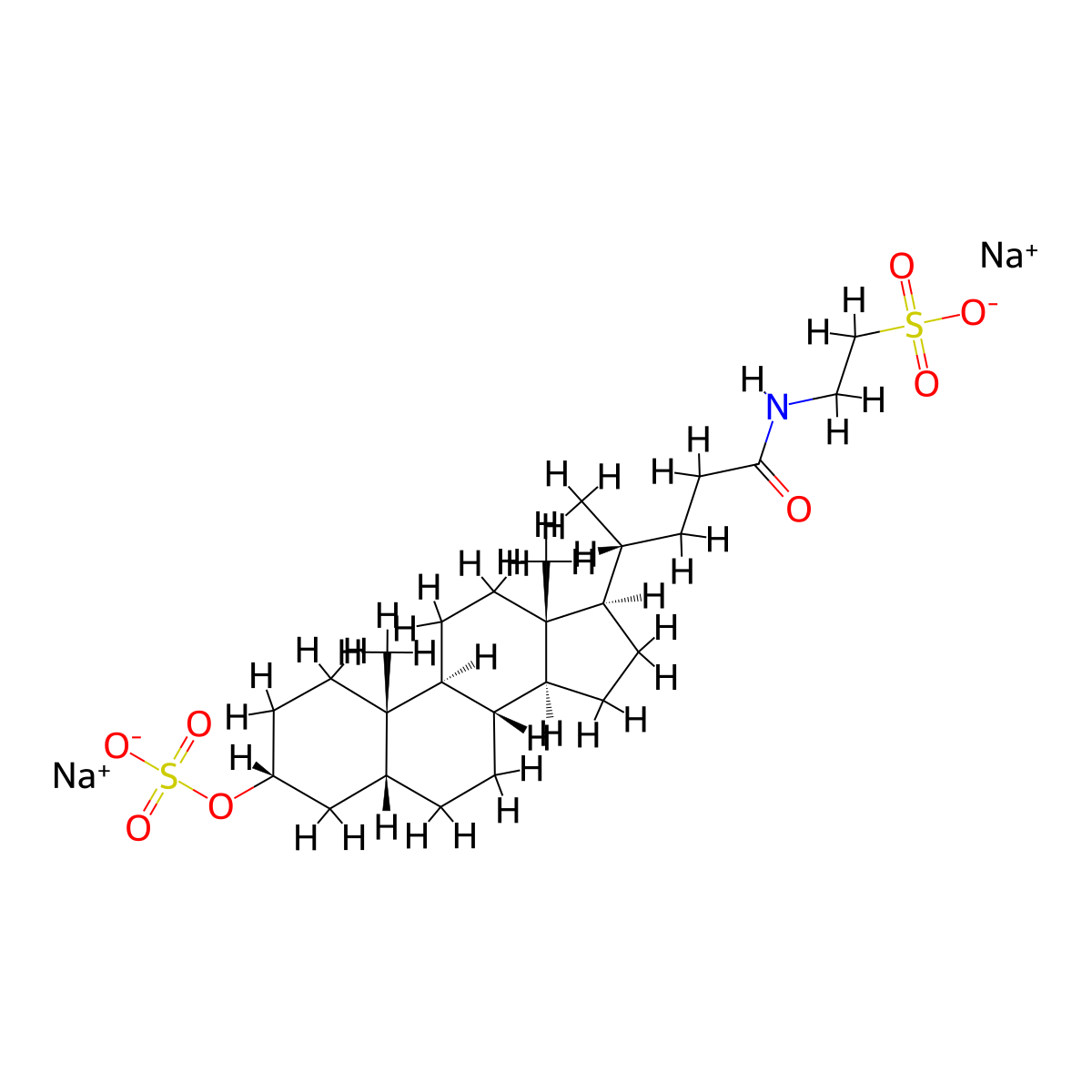 Taurolithocholic Acid Sulfate Disodium Salt molecular structure, CAS 64936-83-0