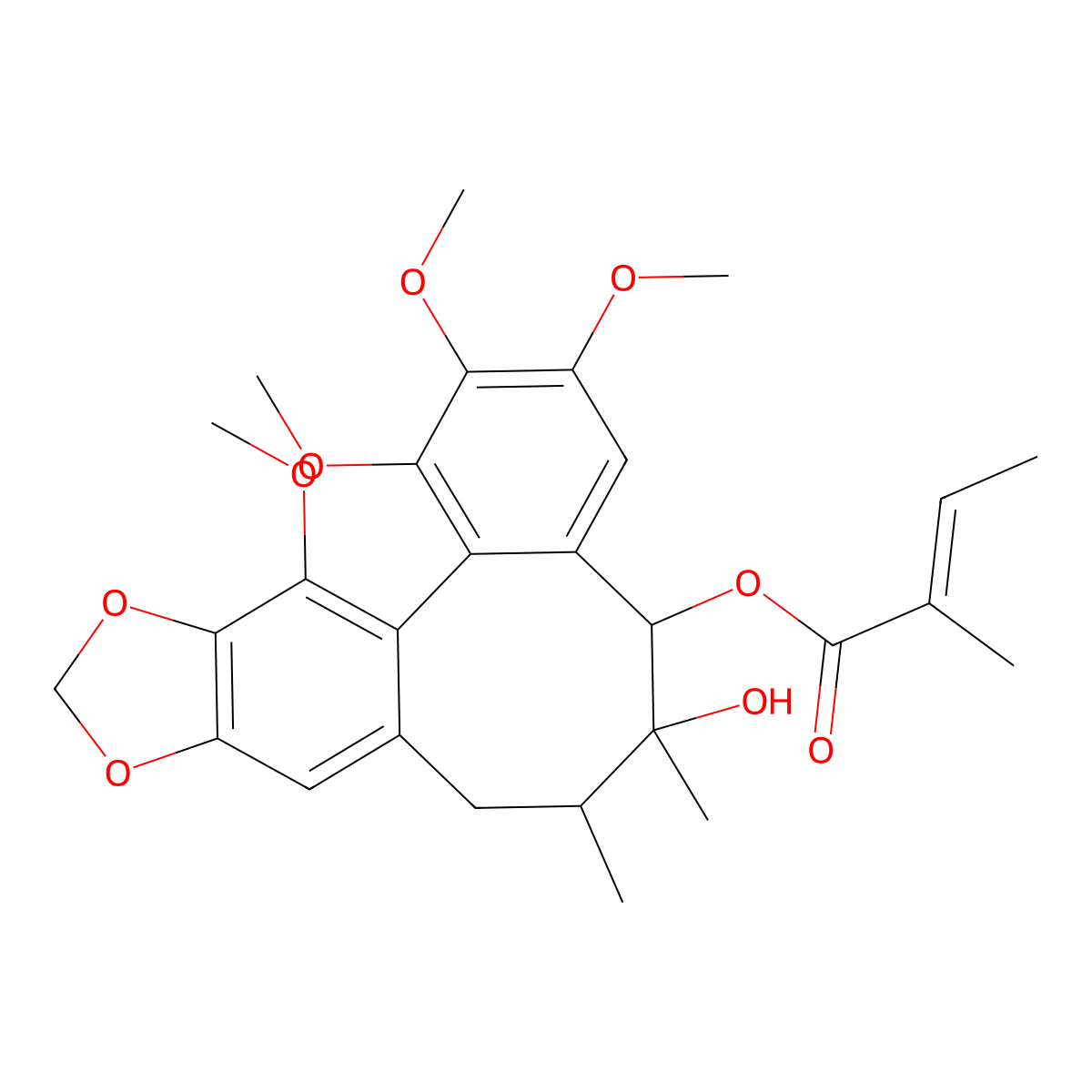 Gomisin B molecular structure, CAS 64938-51-8