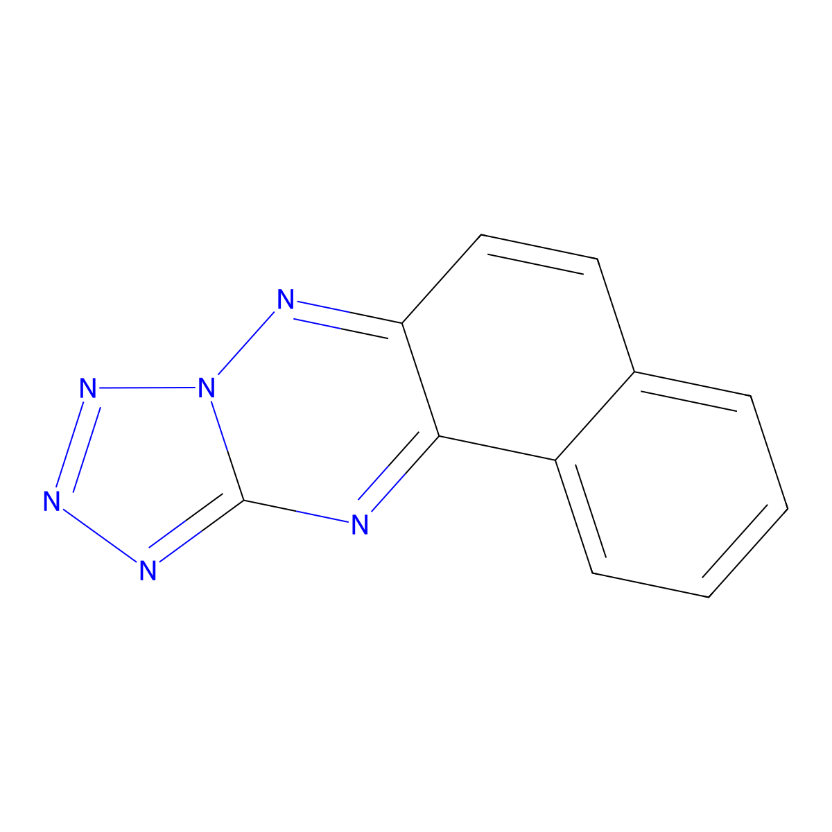 Naphtho[1,2-E]tetrazolo[1,5-b]1,2,4-triazine molecular structure, CAS 6494-39-9