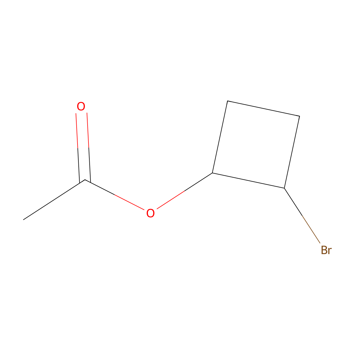 rac-(1R,2R)-2-bromocyclobutyl acetate molecular structure, CAS 64940-58-5