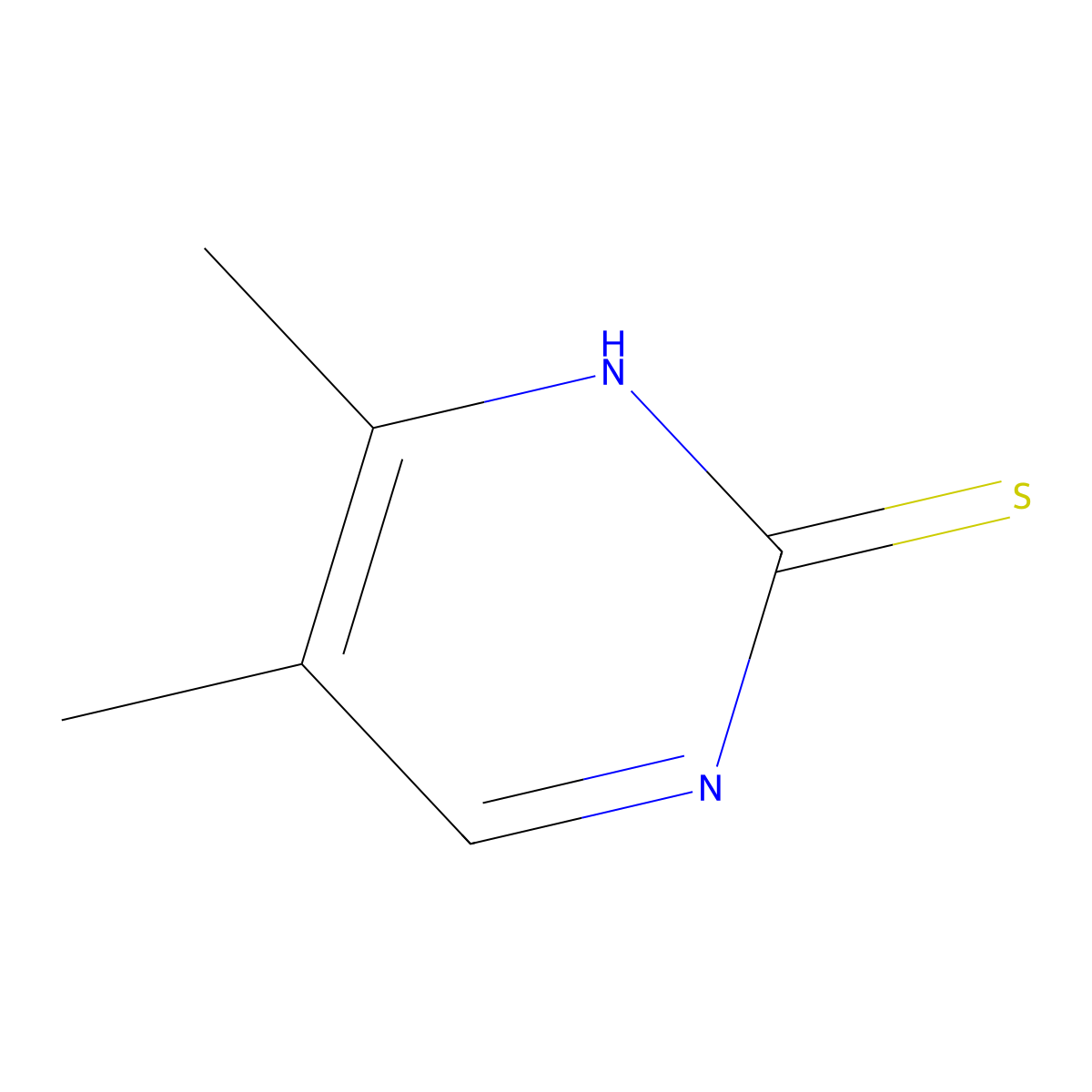 5,6-Dimethylpyrimidine-2(1H)-thione molecular structure, CAS 64942-98-9