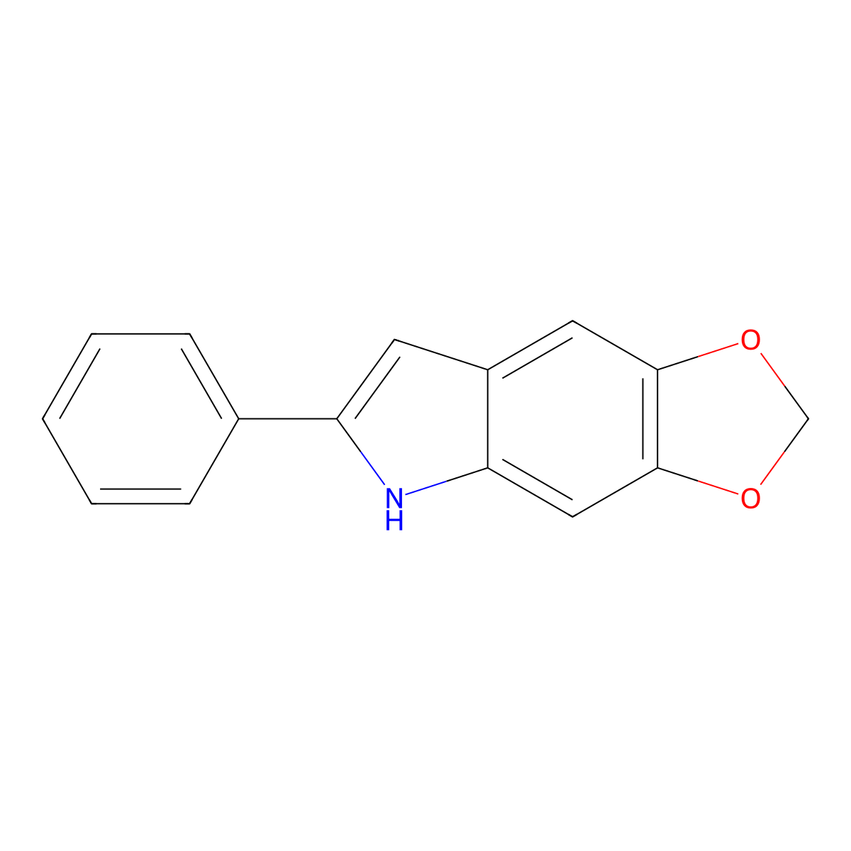 5,6-Methylenedioxy-2-phenylindole molecular structure, CAS 64943-90-4