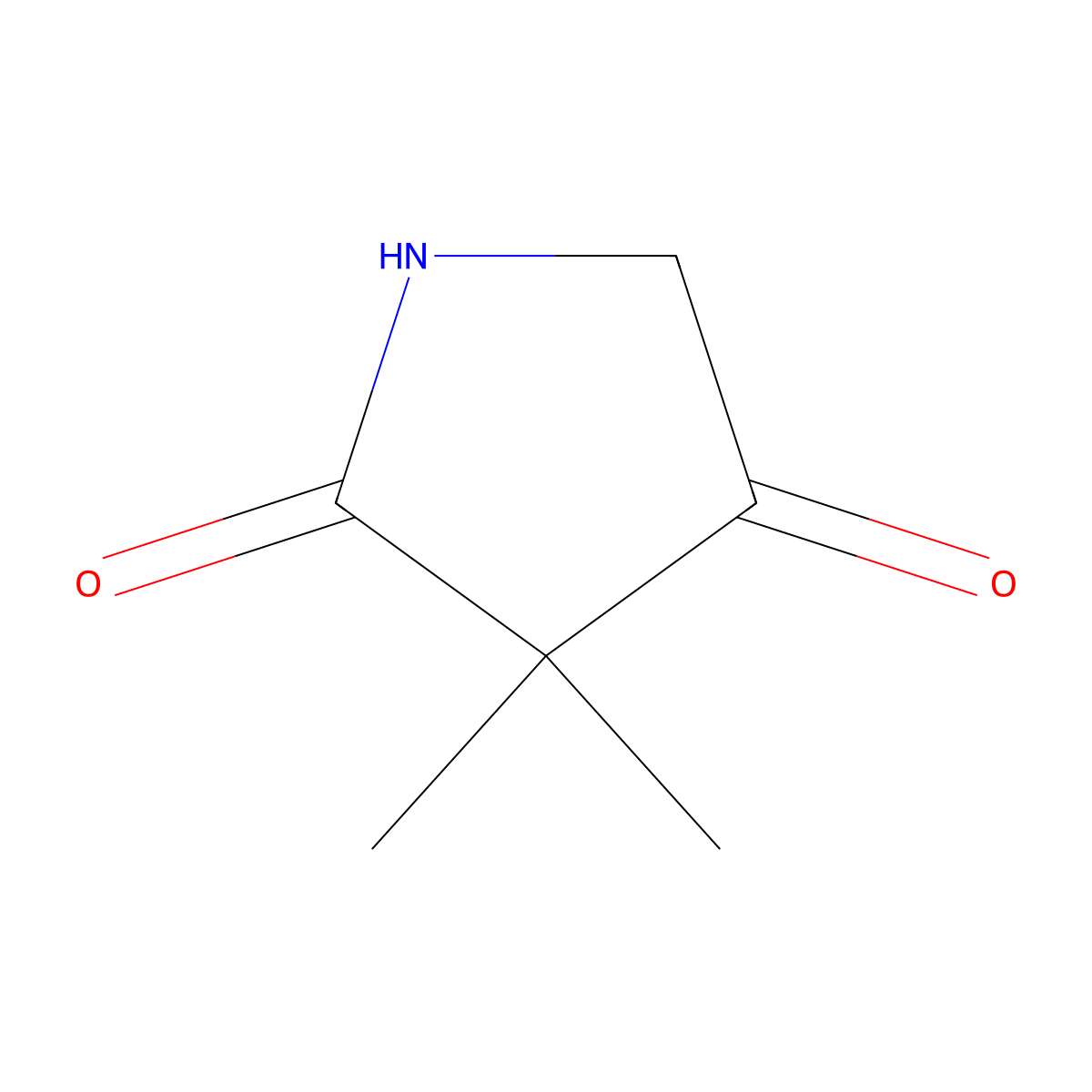 3,3-Dimethylpyrrolidine-2,4-dione molecular structure, CAS 6495-64-3