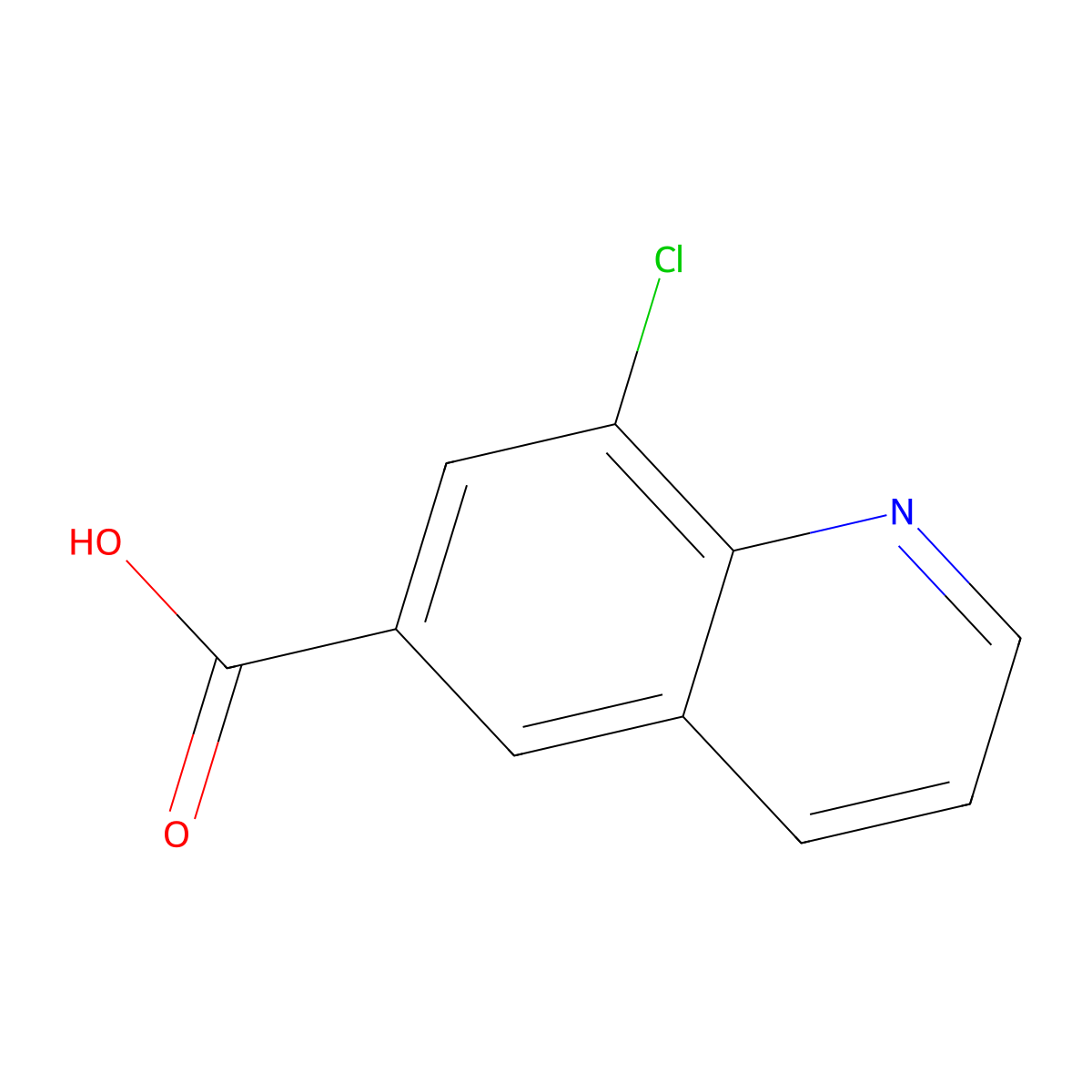 8-Chloroquinoline-6-carboxylic acid molecular structure, CAS 6495-81-4