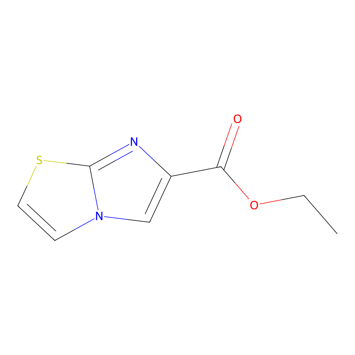 Ethyl imidazo[2,1-b]thiazole-6-carboxylate molecular structure, CAS 64951-04-8