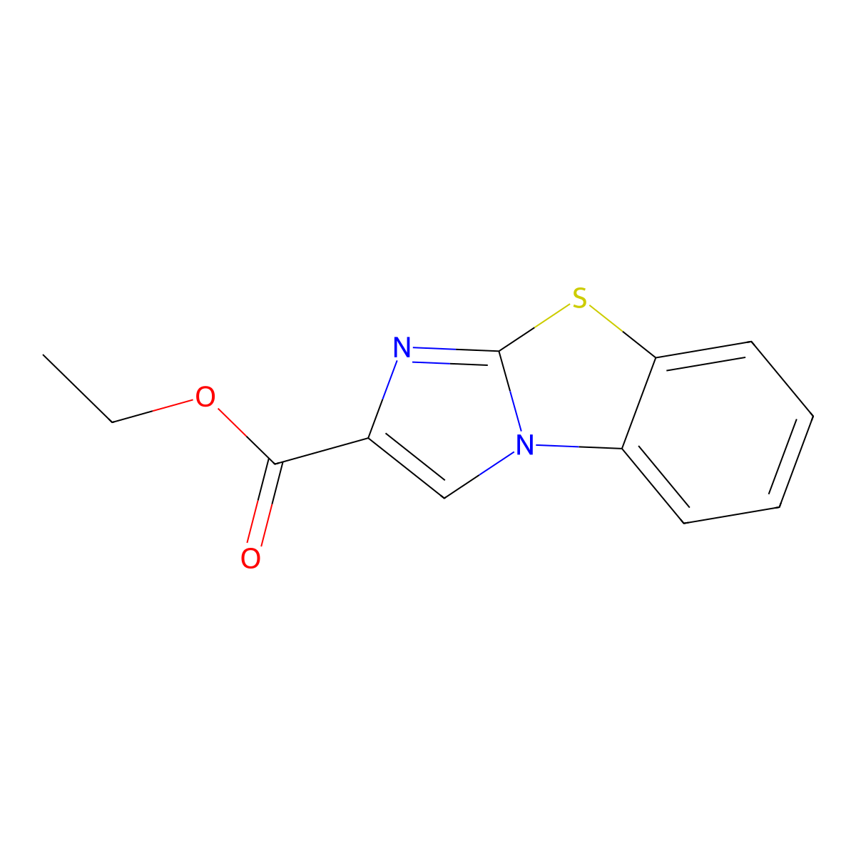 Ethyl imidazo[2,1-b][1,3]benzothiazole-2-carboxylate molecular structure, CAS 64951-05-9