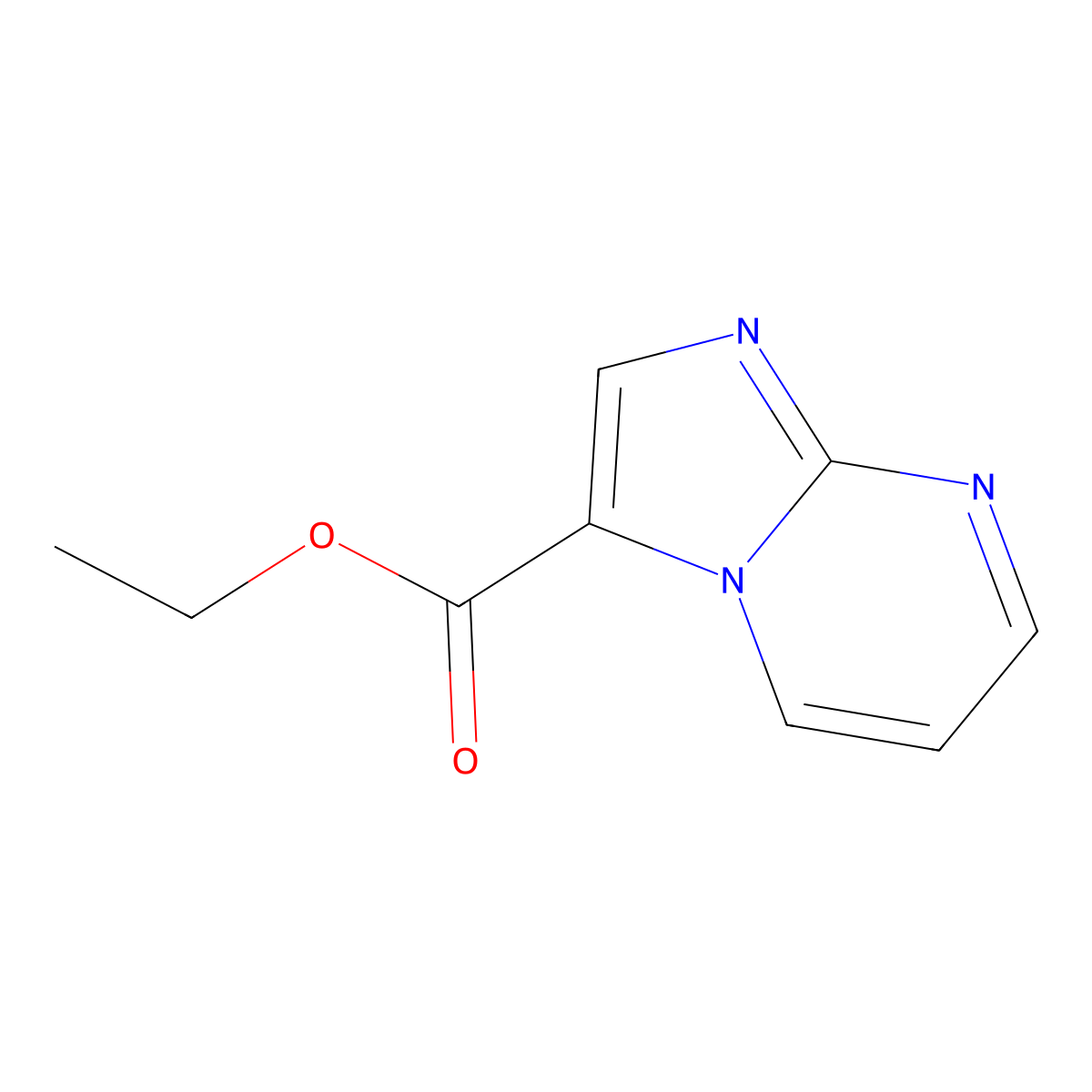 Ethyl imidazo[1,2-a]pyrimidine-3-carboxylate molecular structure, CAS 64951-07-1