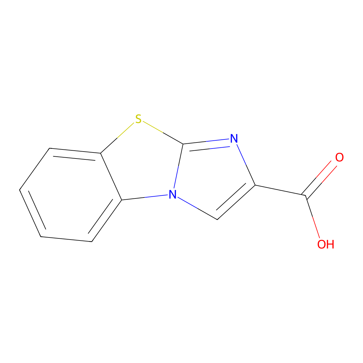 Imidazo[2,1-b][1,3]benzothiazole-2-carboxylic acid molecular structure, CAS 64951-09-3