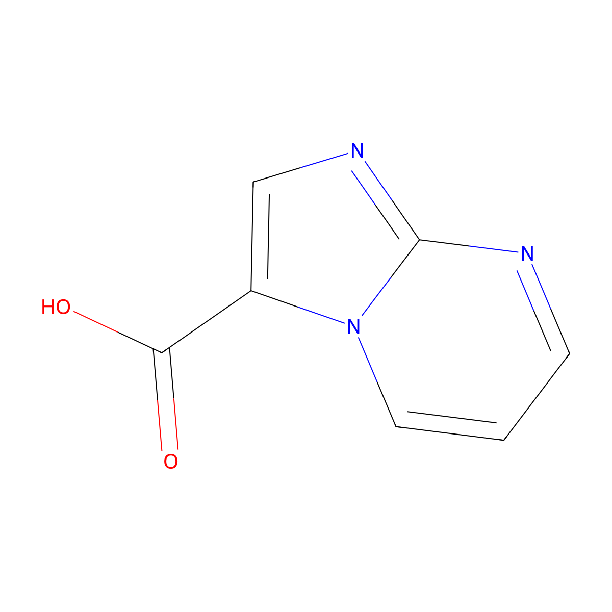 Imidazo[1,2-a]pyrimidine-3-carboxylic acid molecular structure, CAS 64951-11-7
