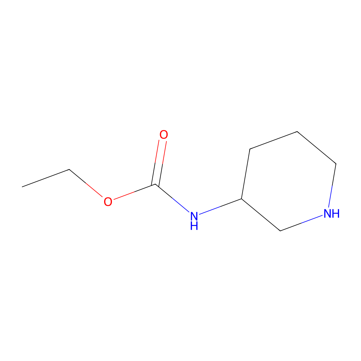ethyl N-(piperidin-3-yl)carbamate molecular structure, CAS 64951-50-4