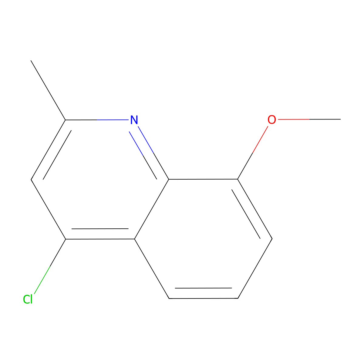 4-Chloro-8-methoxy-2-methylquinoline molecular structure, CAS 64951-58-2