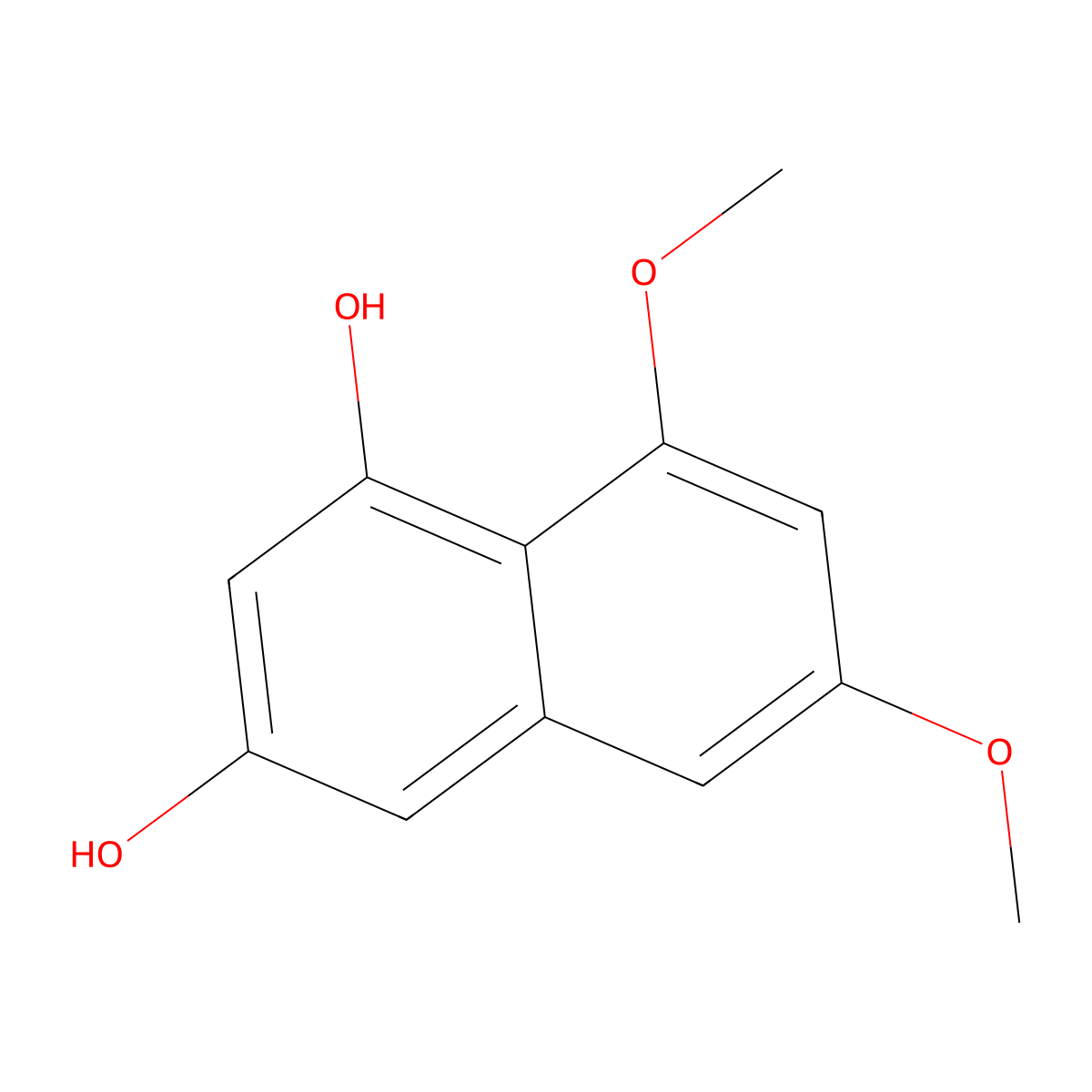6,8-Dimethoxynaphthalene-1,3-diol molecular structure, CAS 64954-45-6