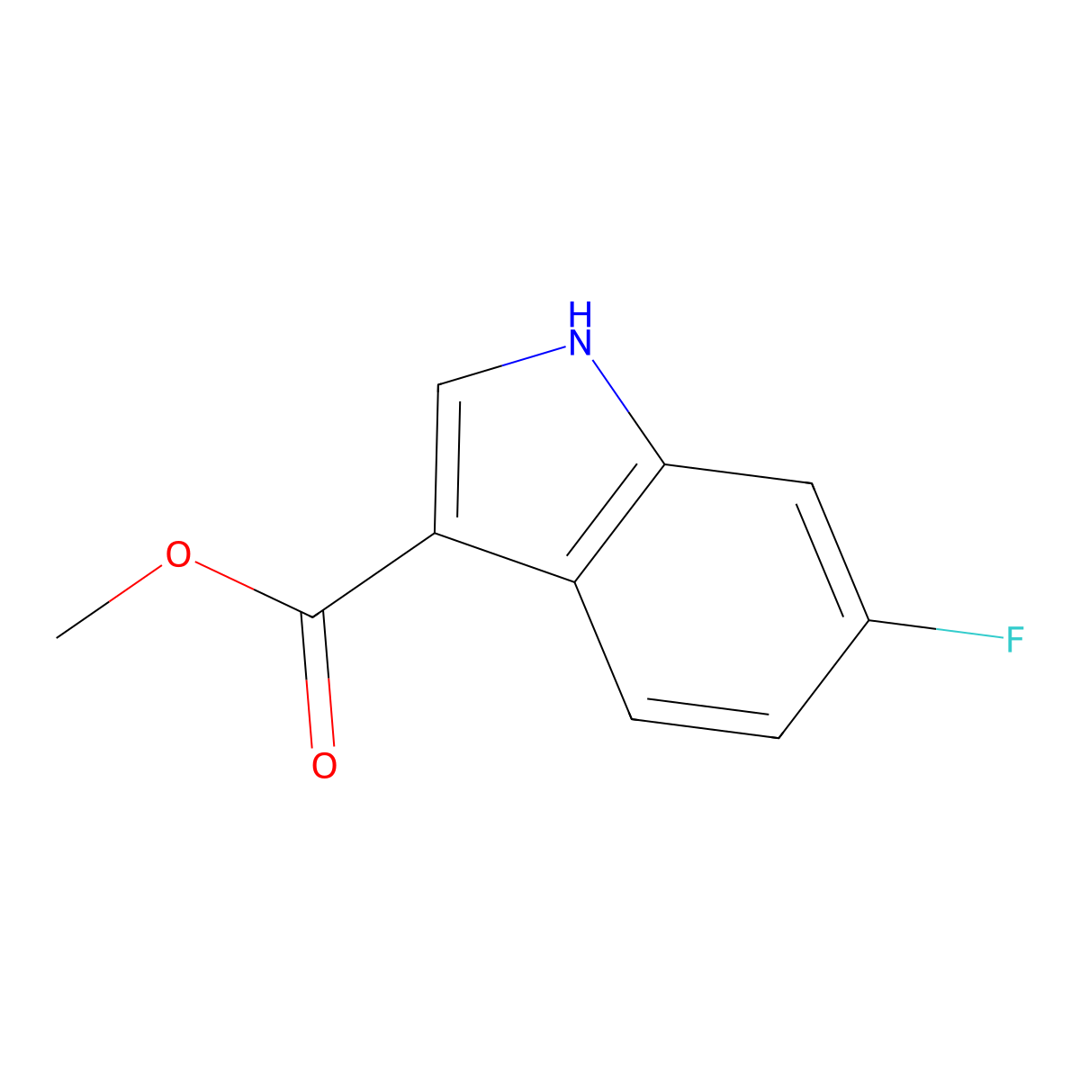 Methyl 6-fluoro-1H-indole-3-carboxylate molecular structure, CAS 649550-97-0
