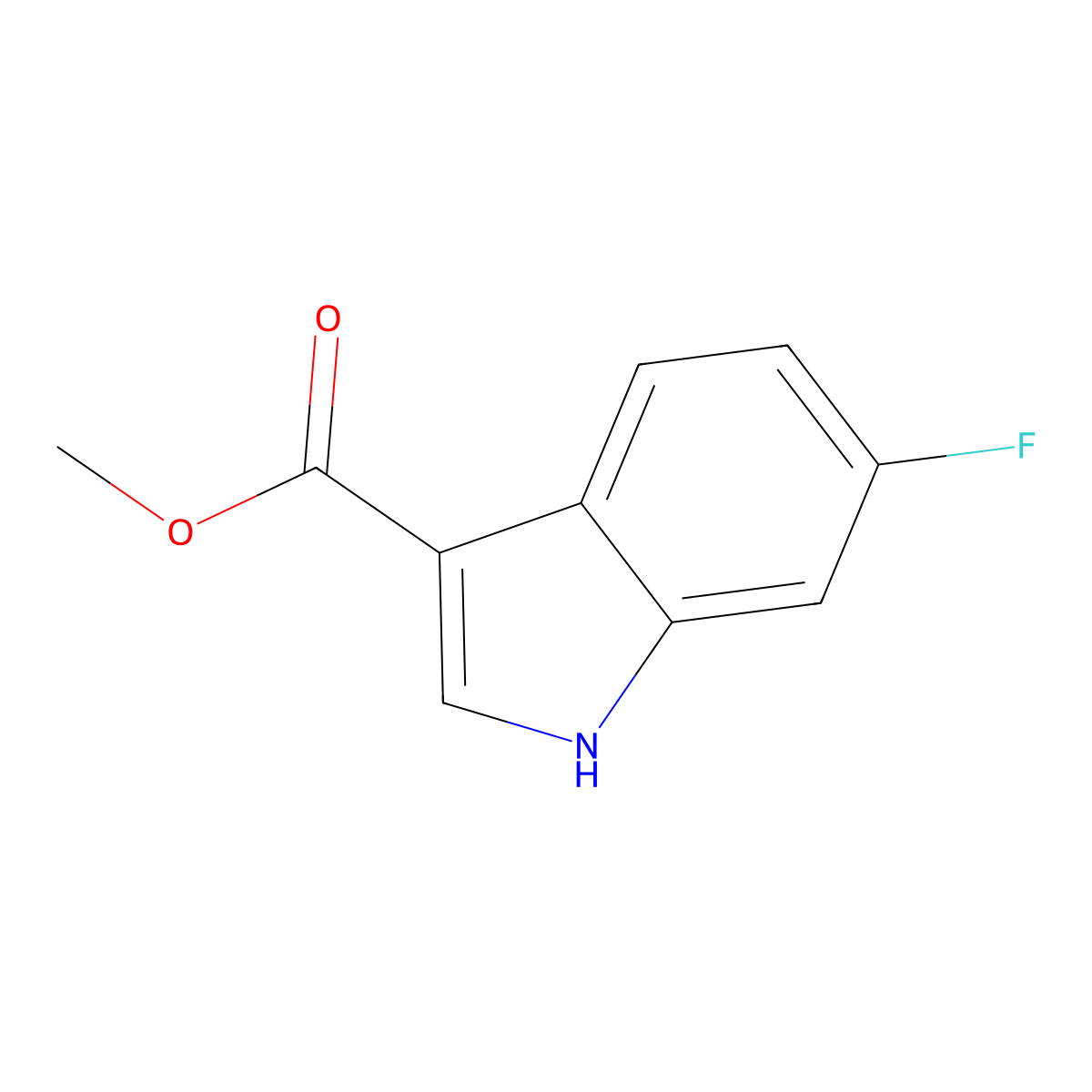 Methyl 6-fluoro-1H-indole-3-carboxylate molecular structure, CAS 649550-97-0