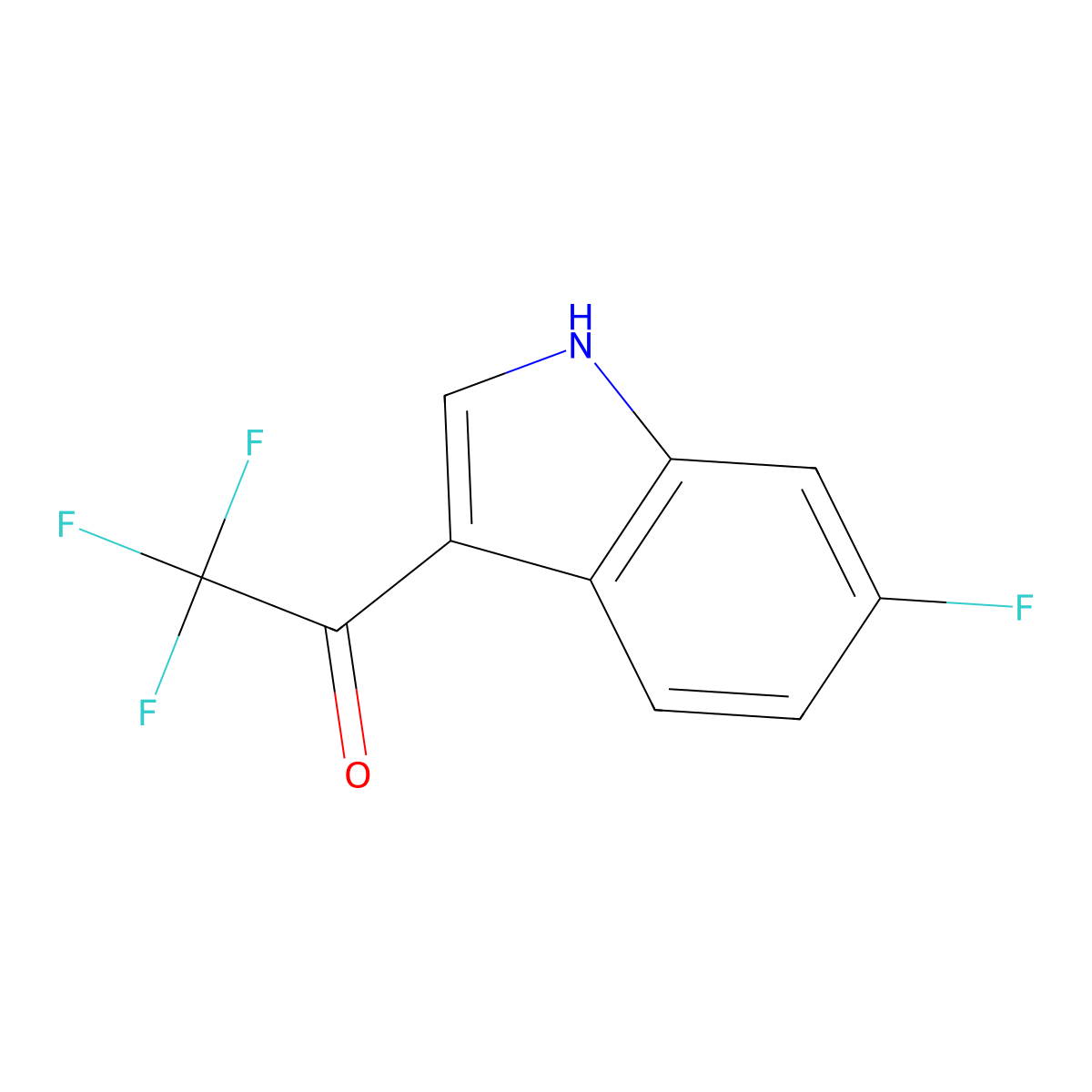 2,2,2-Trifluoro-1-(6-fluoro-3-indolyl)ethanone molecular structure, CAS 649550-98-1