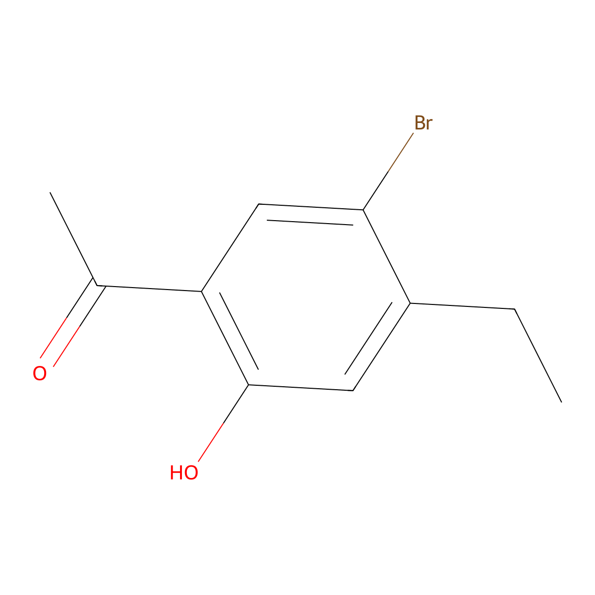 1-(5-Bromo-4-ethyl-2-hydroxyphenyl)ethan-1-one molecular structure, CAS 649551-87-1
