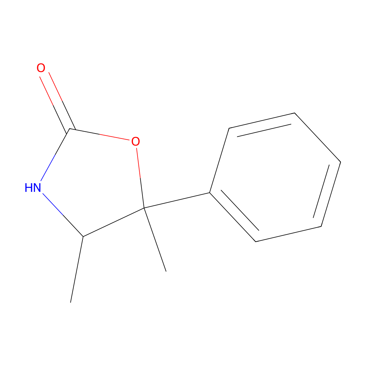 4,5-Dimethyl-5-phenyl-1,3-oxazolidin-2-one molecular structure, CAS 649568-26-3