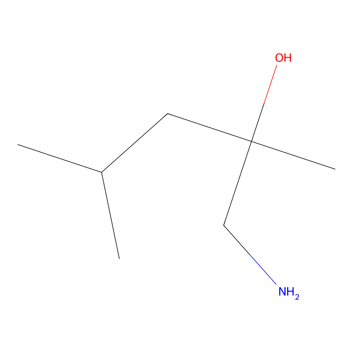 1-Amino-2,4-dimethylpentan-2-ol molecular structure, CAS 649568-88-7