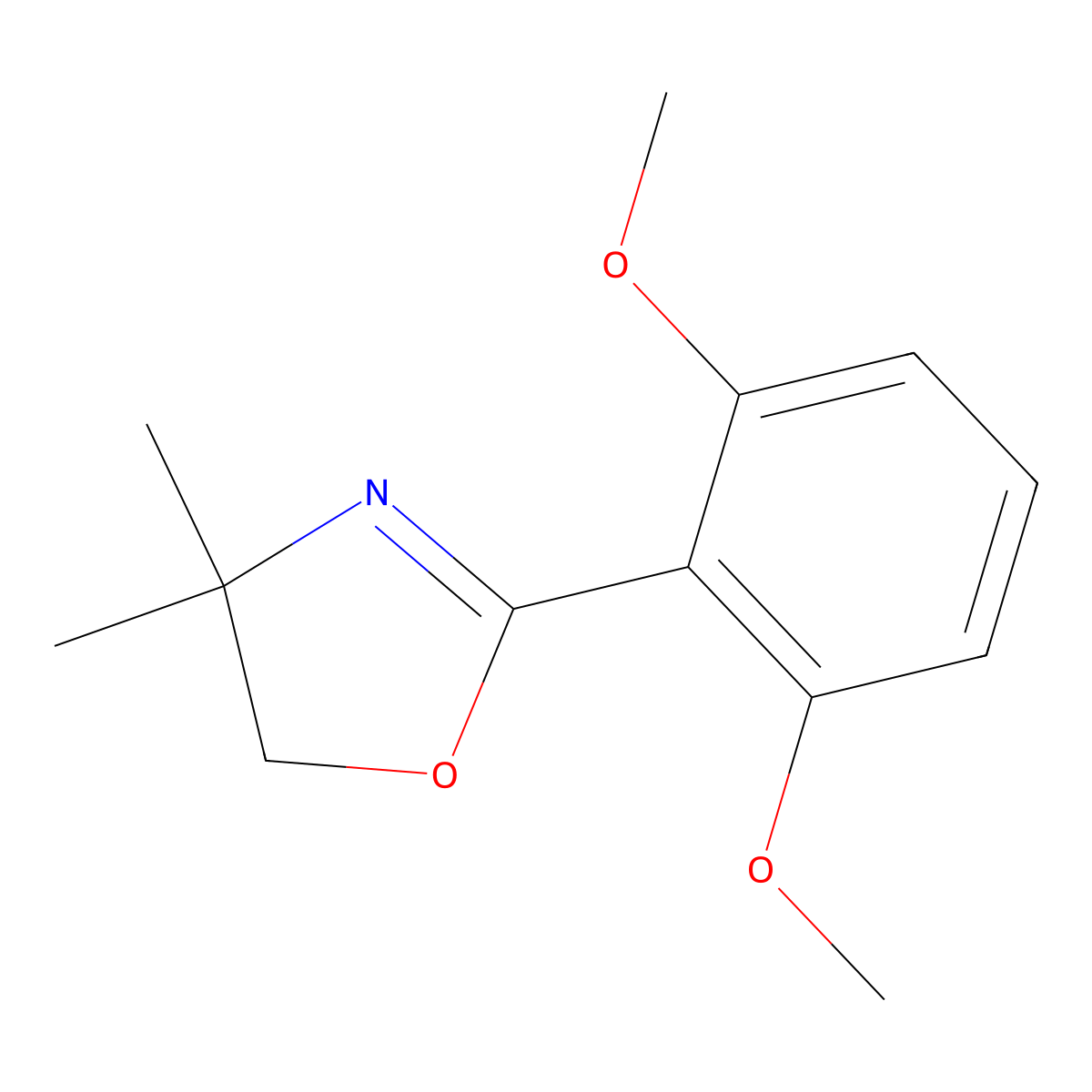 2-(2,6-Dimethoxyphenyl)-4,4-dimethyl-4,5-dihydro-1,3-oxazole molecular structure, CAS 64957-86-4