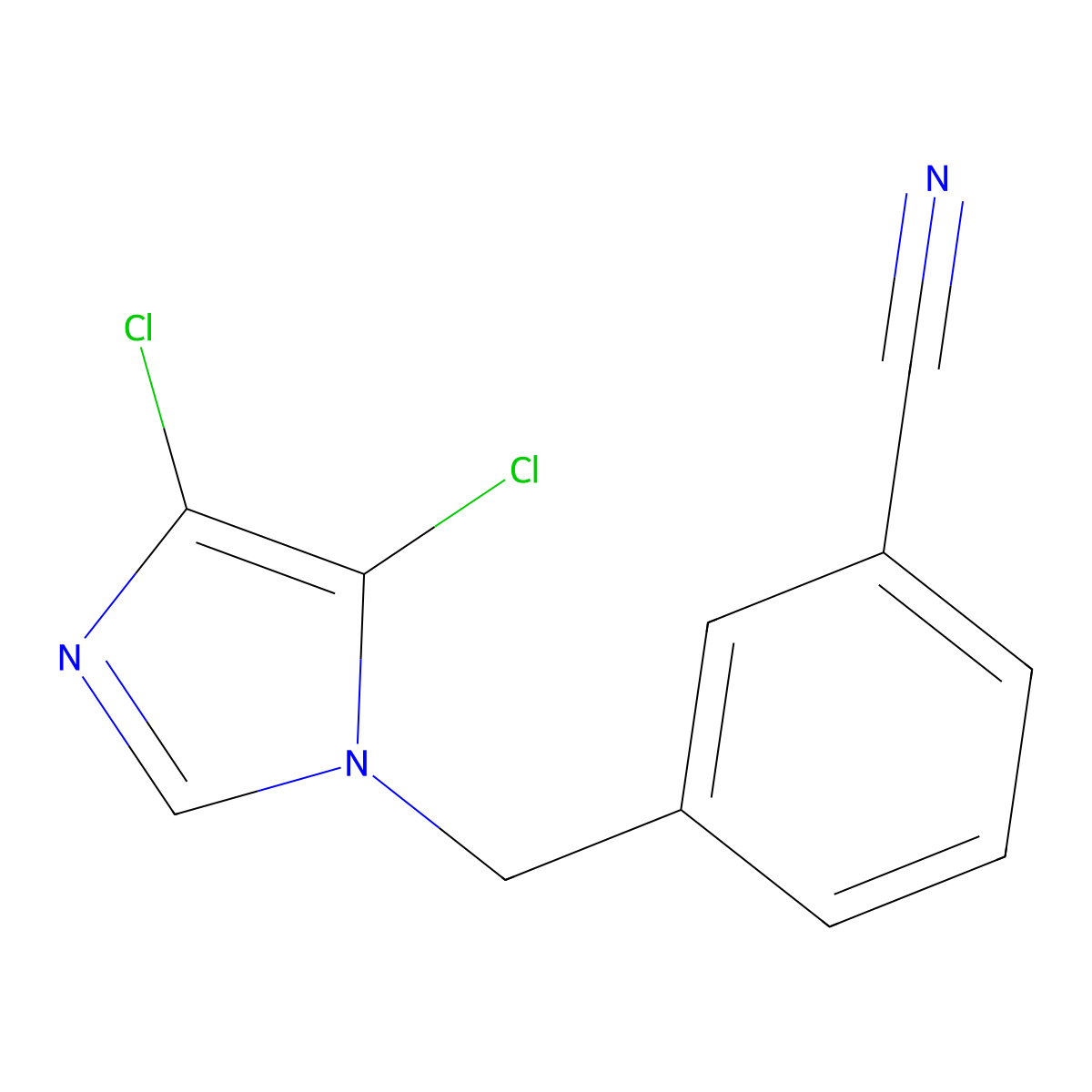 3-[(4,5-Dichloroimidazol-1-yl)methyl]benzonitrile molecular structure, CAS 649578-78-9