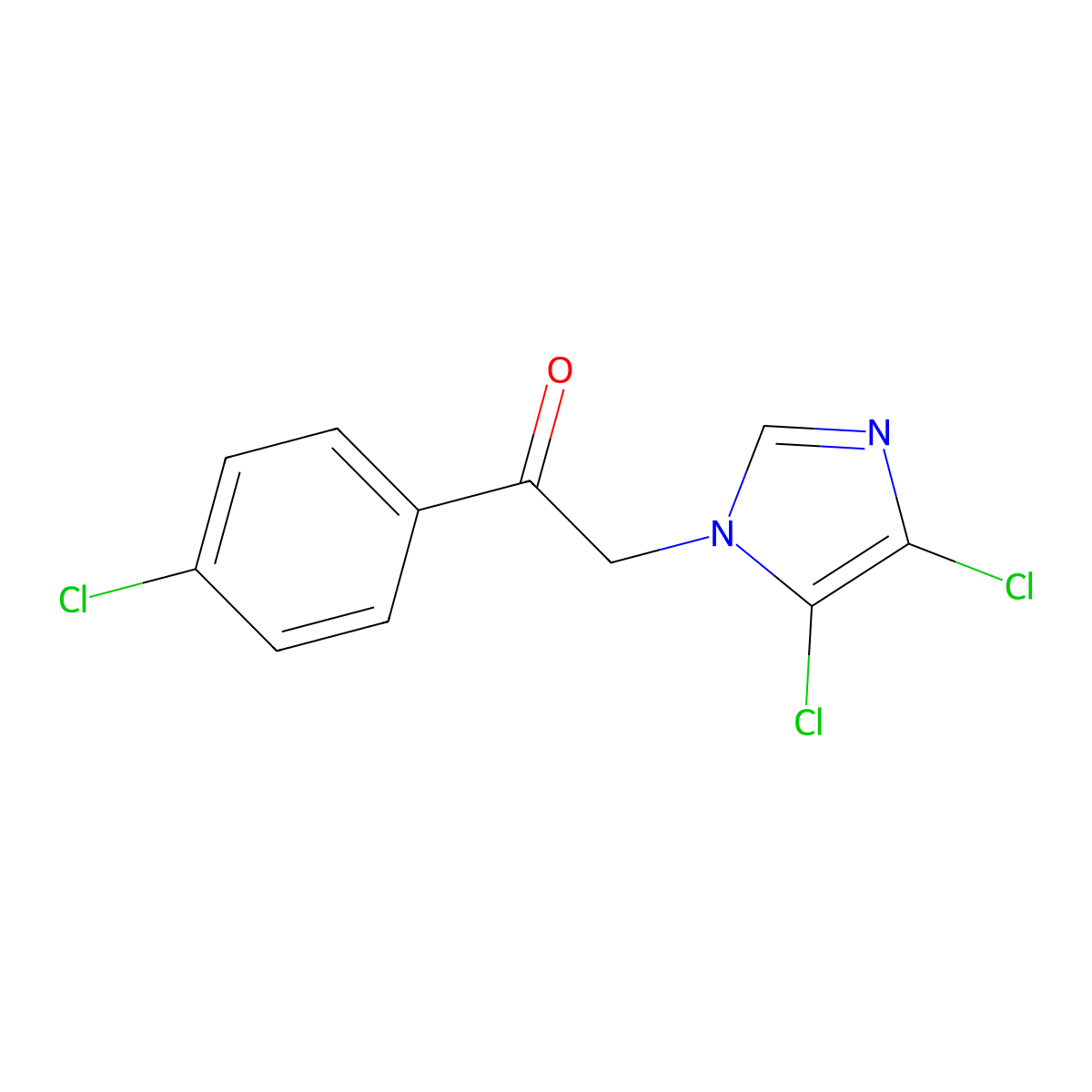 1-(4-Chlorophenyl)-2-(4,5-dichloroimidazol-1-yl)ethanone molecular structure, CAS 649578-91-6