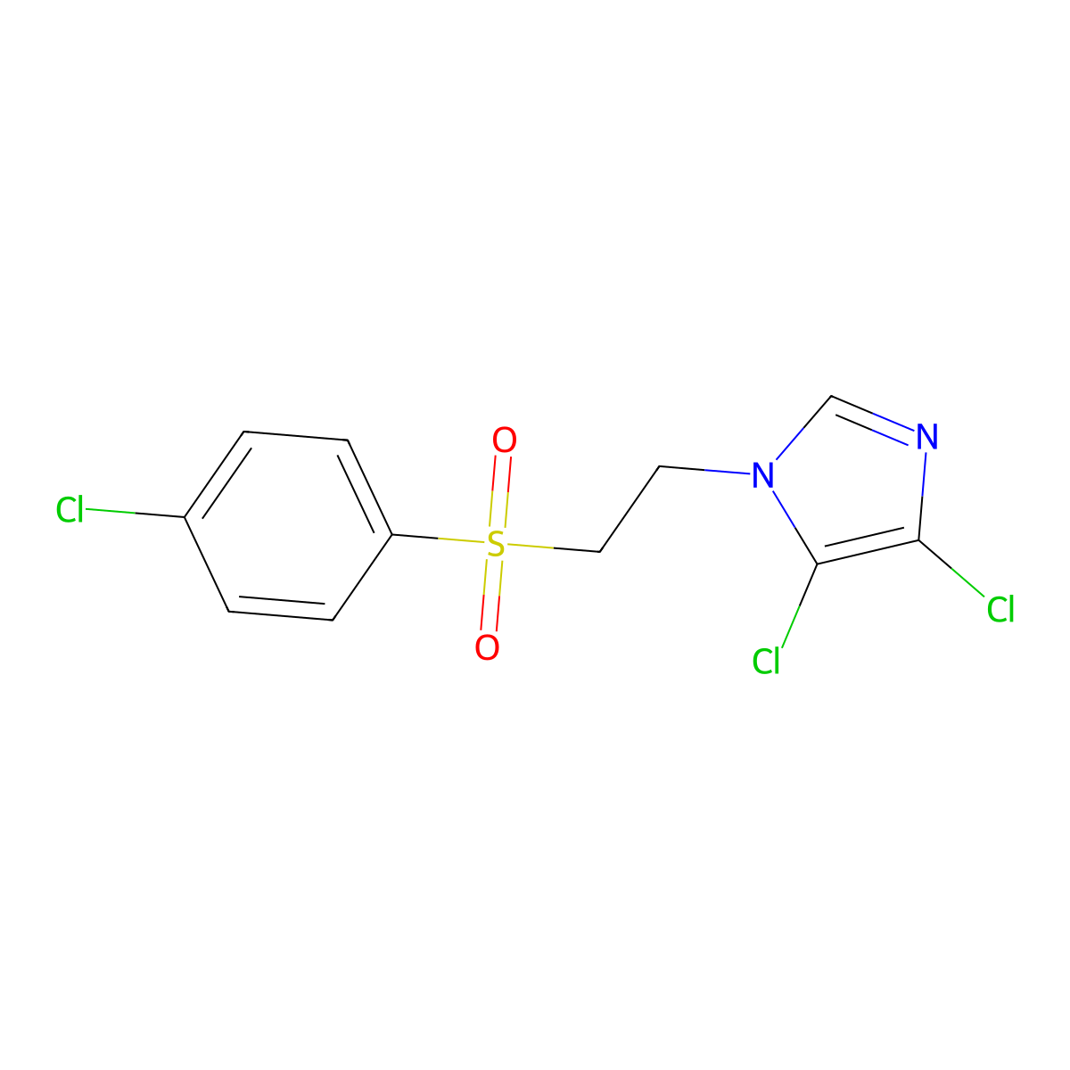 4,5-Dichloro-1-[2-(4-chlorophenyl)sulfonylethyl]imidazole molecular structure, CAS 649579-01-1