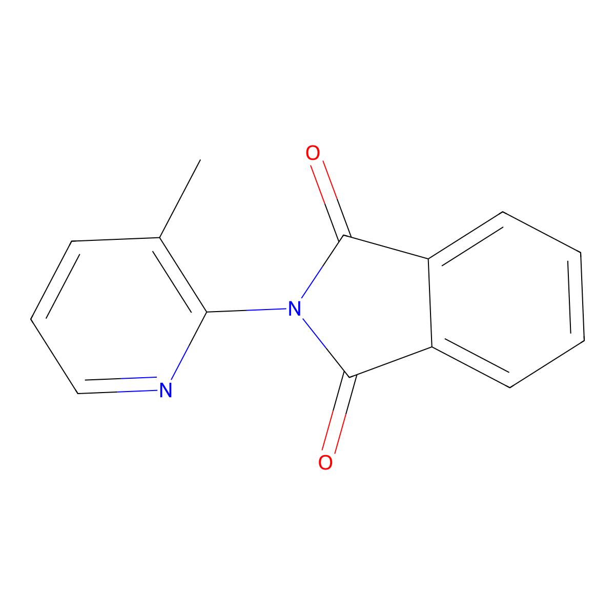 3-Methyl-2-(phthalimidyl)pyridine molecular structure, CAS 64959-77-9