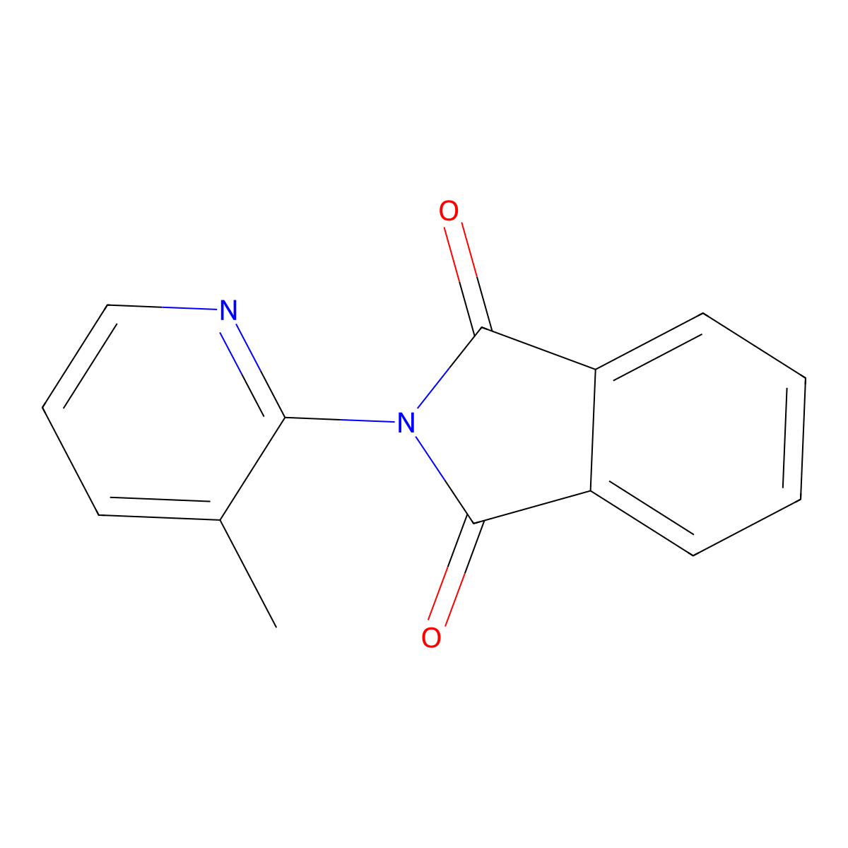 3-Methyl-2-(phthalimidyl)pyridine molecular structure, CAS 64959-77-9