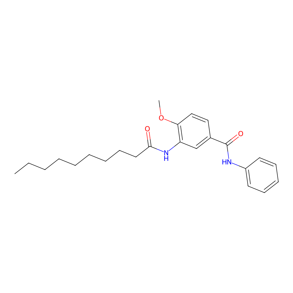 3-(decanoylamino)-4-methoxy-N-phenylbenzamide molecular structure, CAS 6496-05-5