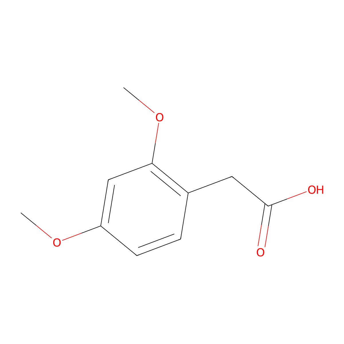 2-(2,4-Dimethoxyphenyl)acetic acid molecular structure, CAS 6496-89-5