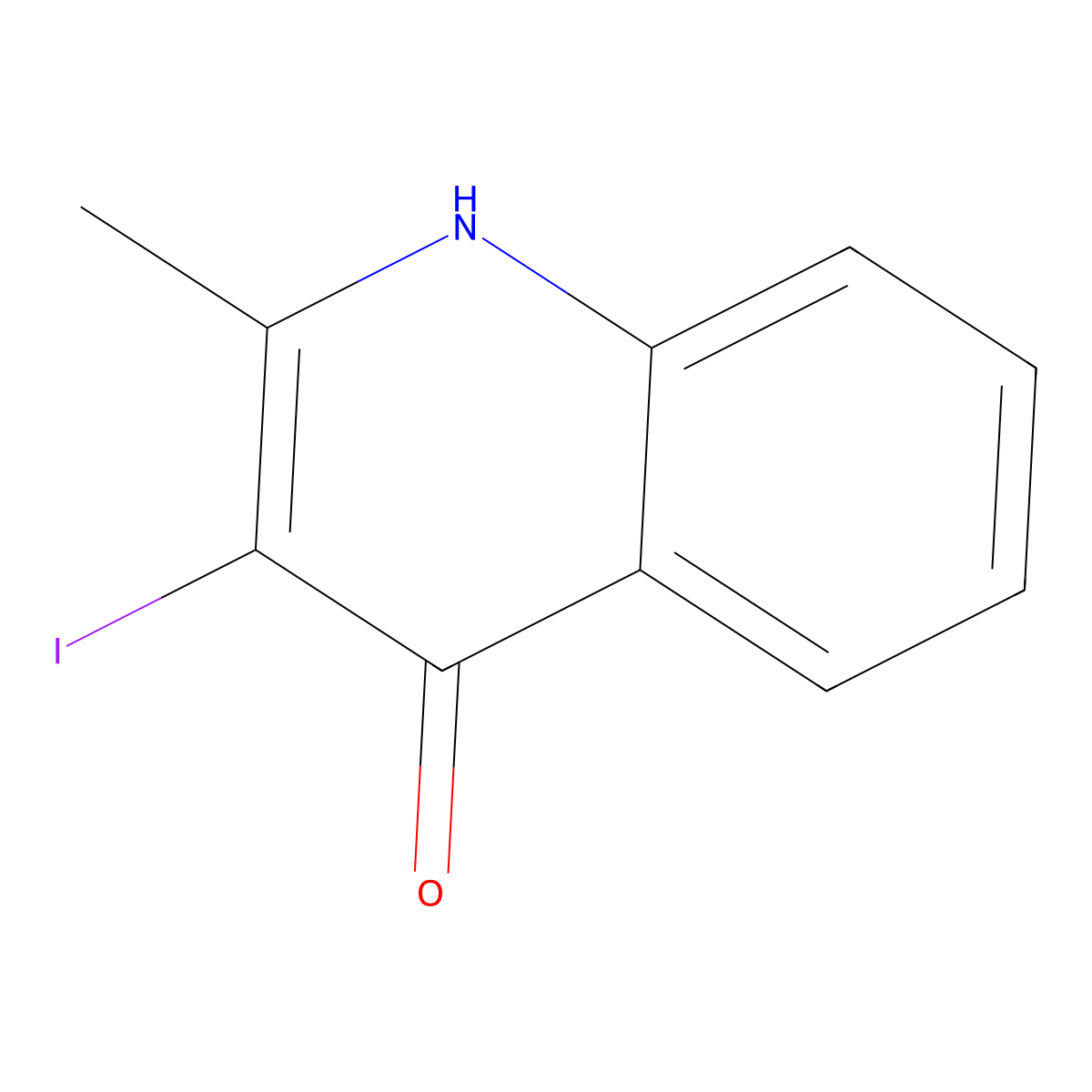 4-Quinolinol, 3-iodo-2-methyl- molecular structure, CAS 64965-49-7