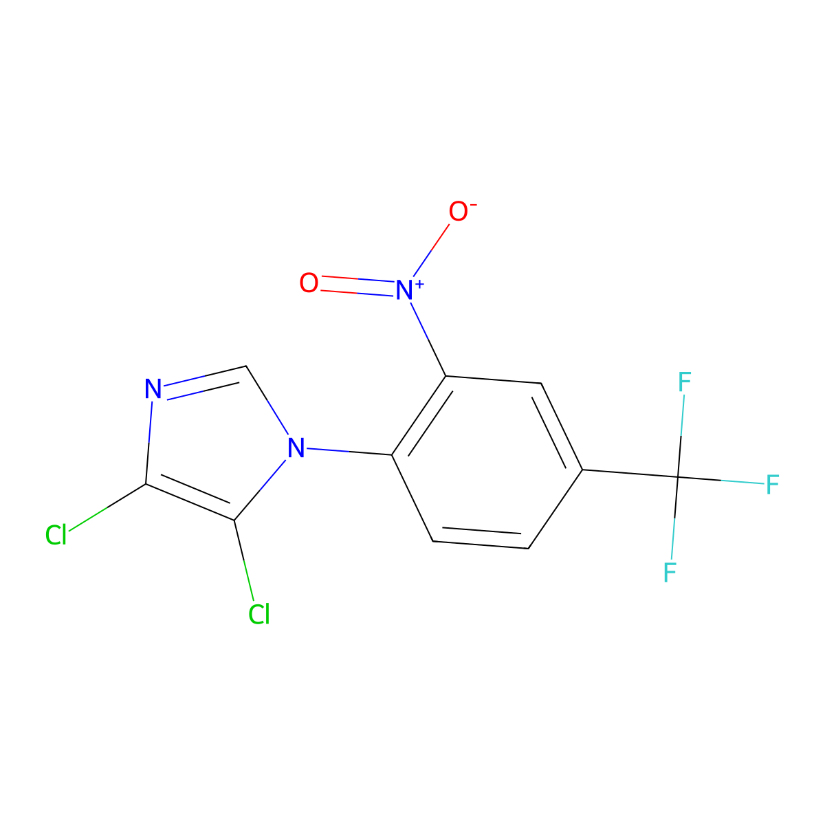 4,5-Dichloro-1-[2-nitro-4-(trifluoromethyl)phenyl]imidazole molecular structure, CAS 649662-56-6
