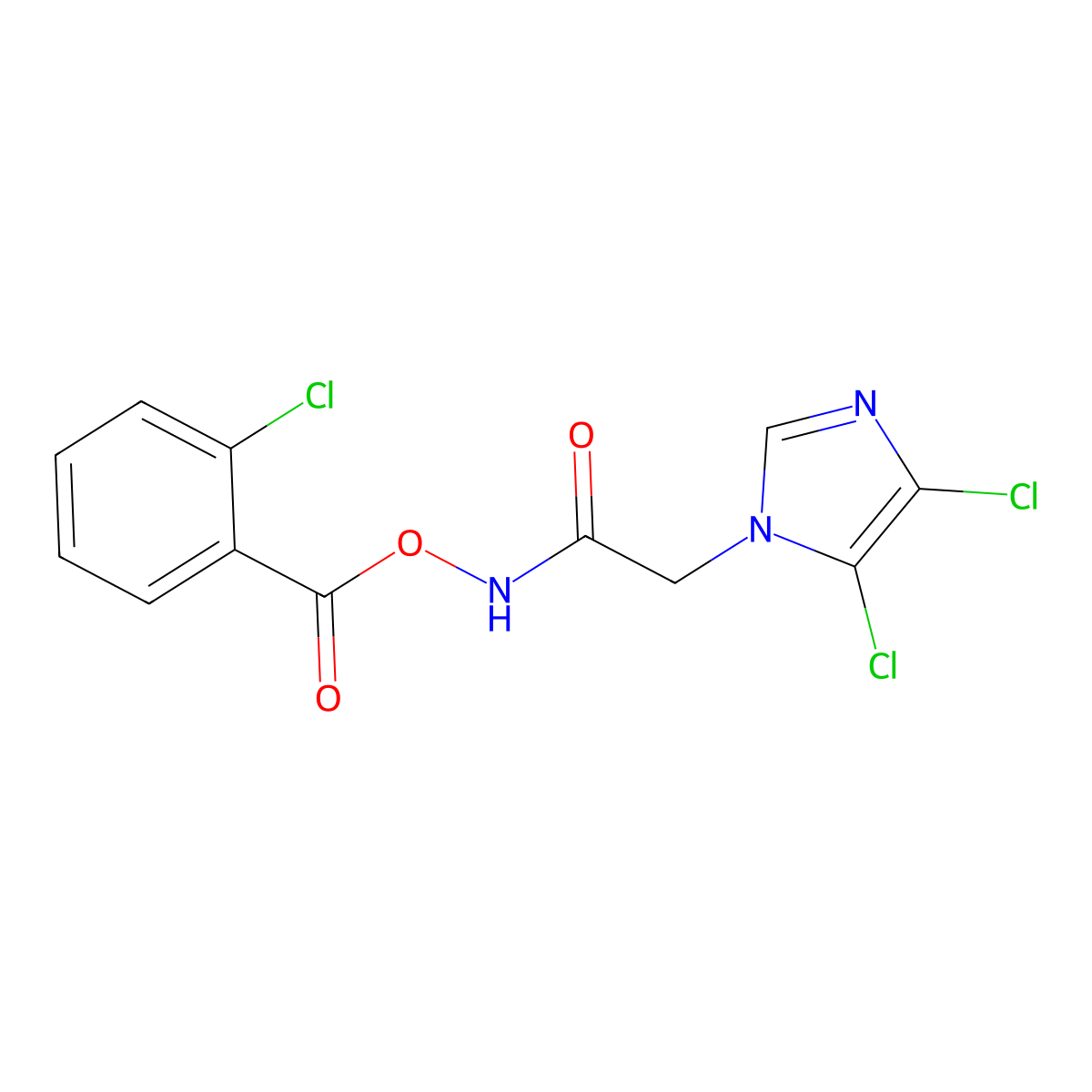 N-((2-Chlorobenzoyl)oxy)-2-(4,5-dichloro-1H-imidazol-1-yl)acetamide molecular structure, CAS 649663-38-7