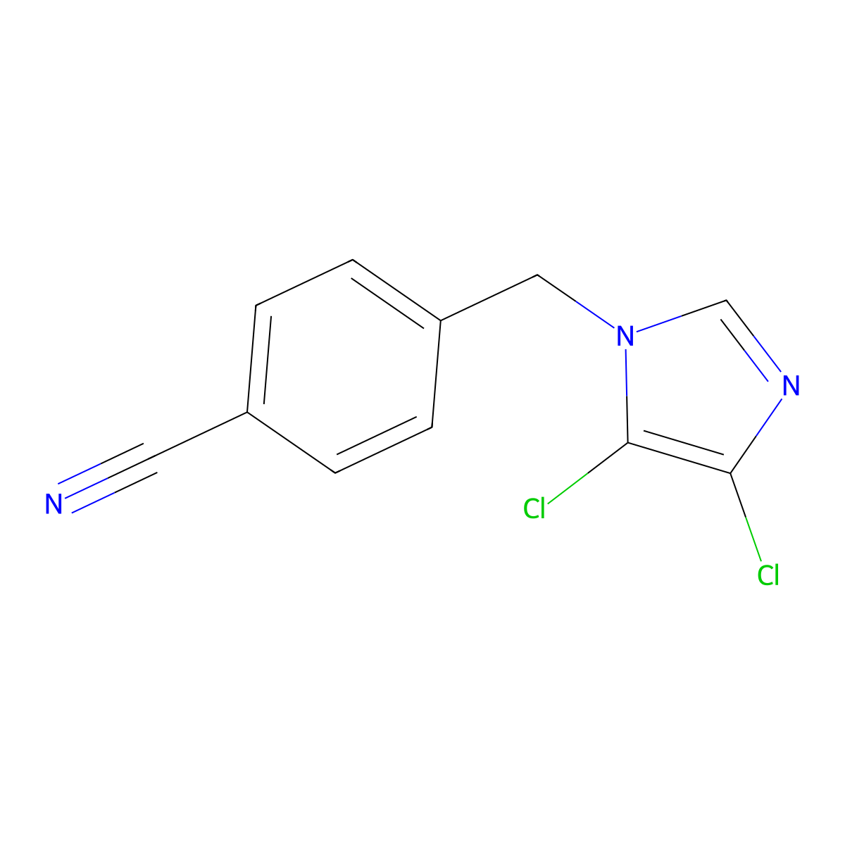 4-[(4,5-dichloro-1H-imidazol-1-yl)methyl]benzonitrile molecular structure, CAS 649664-43-7