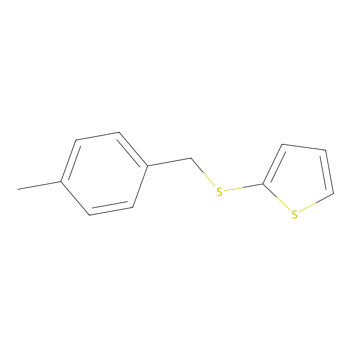 2-[(4-Methylbenzyl)thio]thiophene molecular structure, CAS 649664-81-3
