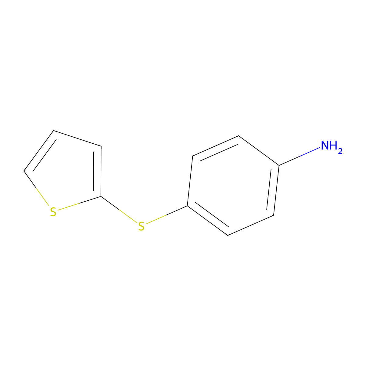 4-(Thien-2-ylthio)aniline molecular structure, CAS 649665-46-3