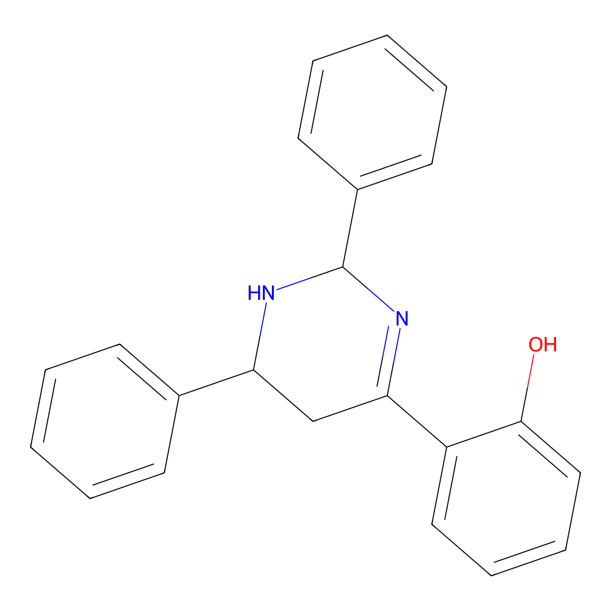 6-(2,6-Diphenyltetrahydropyrimidin-4(1H)-ylidene)cyclohexa-2,4-dien-1-one molecular structure, CAS 64968-33-8