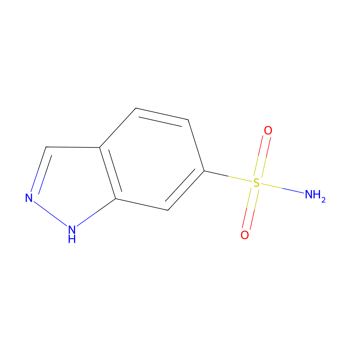 1H-Indazole-6-sulfonamide molecular structure, CAS 6497-77-4